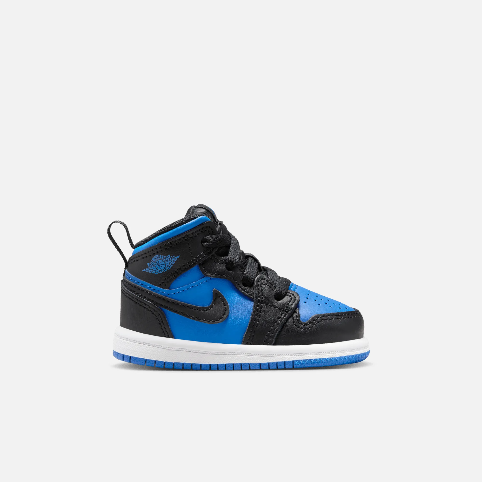 Air Jordan Kids' 1 Mid Black Royal Blue (TD)