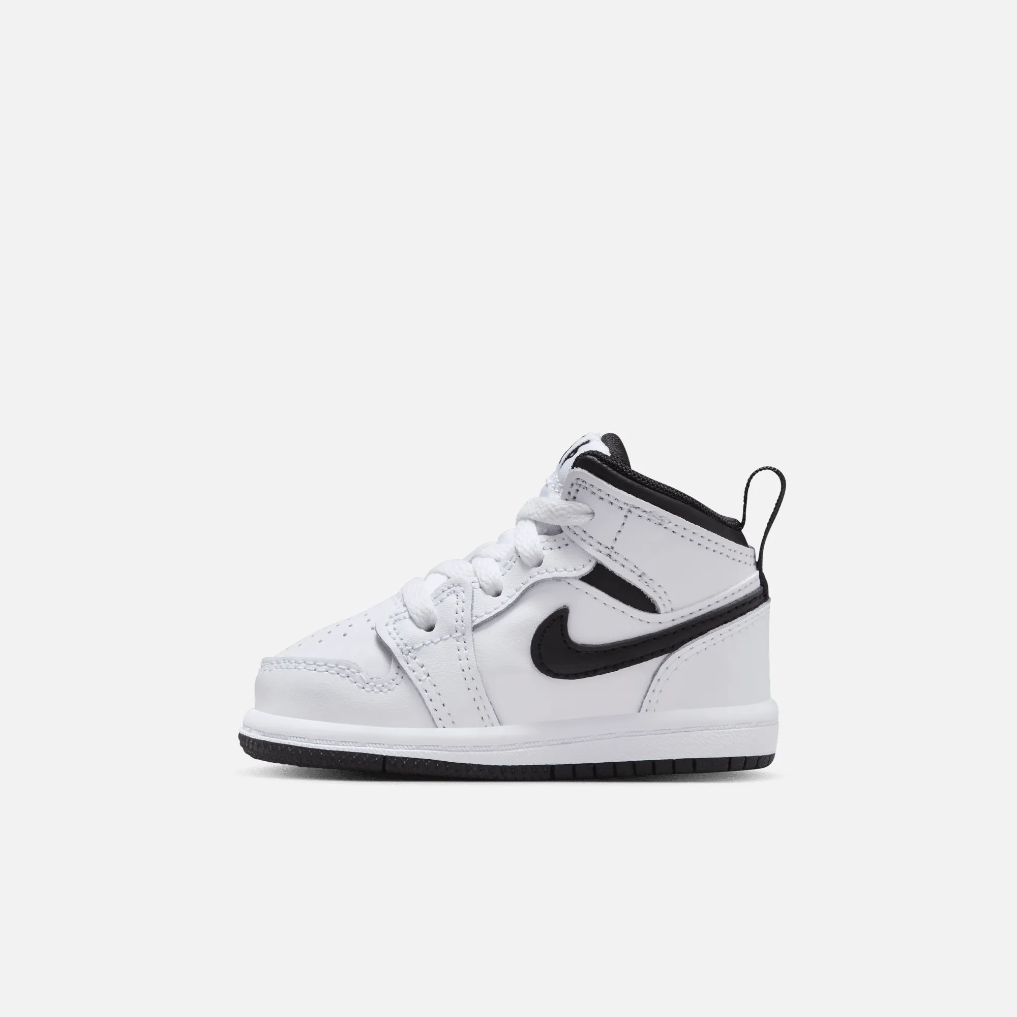 Air Jordan Kids' 1 Mid White Black (TD)