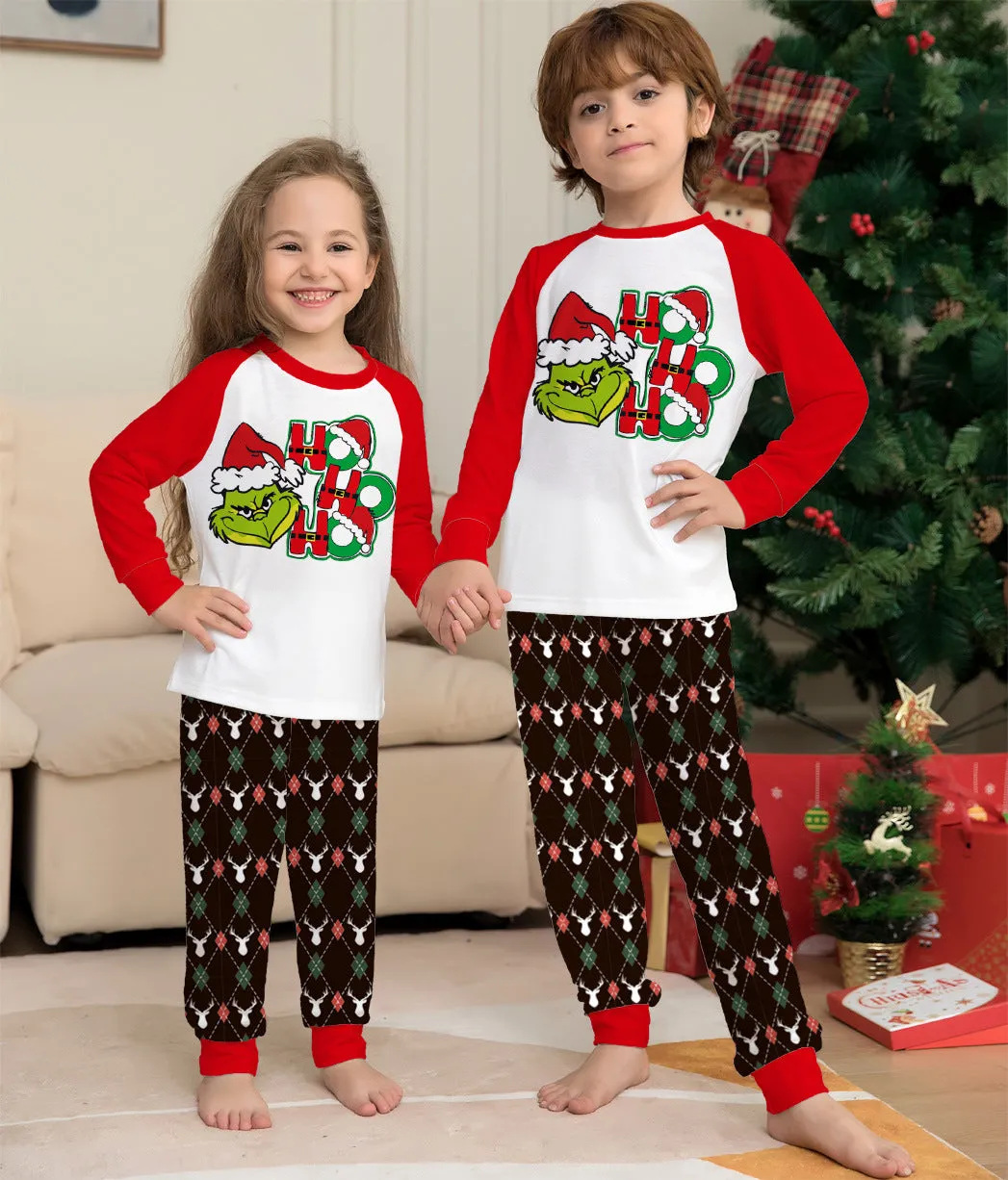 Christmas Grinch parent-child matching pajamas