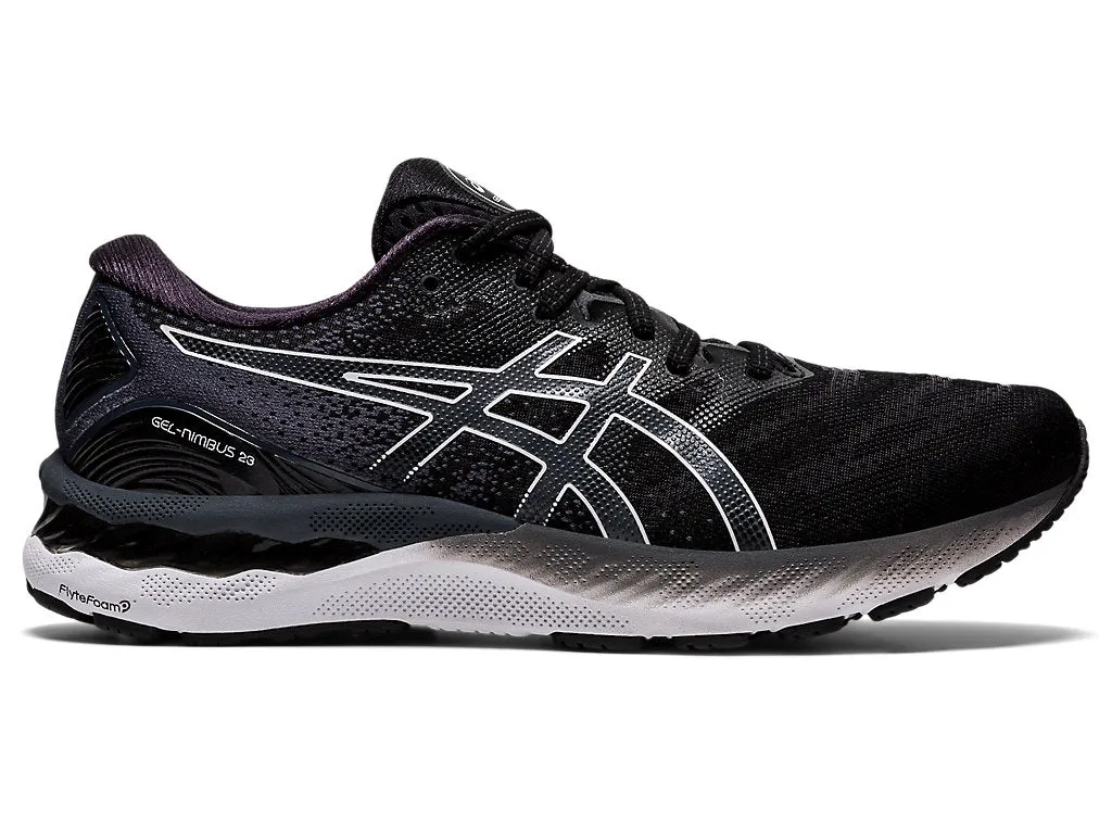 Men's Asics Gel-Nimbus 23, Black/White, 10 2E Wide