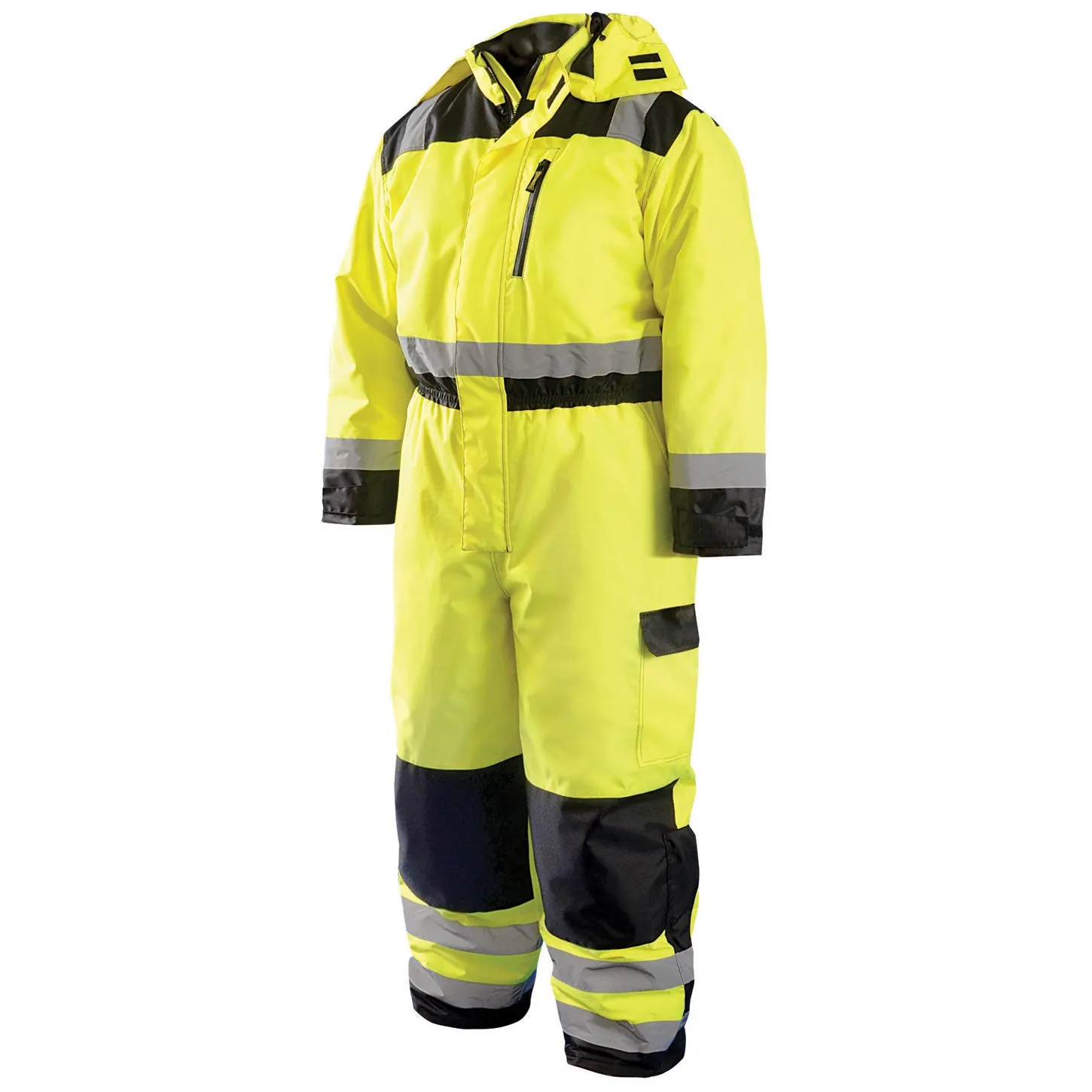 OccuNomix High Visibility Winter Premium Waterproof Cold Weather Coverall - Yellow/Black - Type R Class 3 - LUX-WCVL