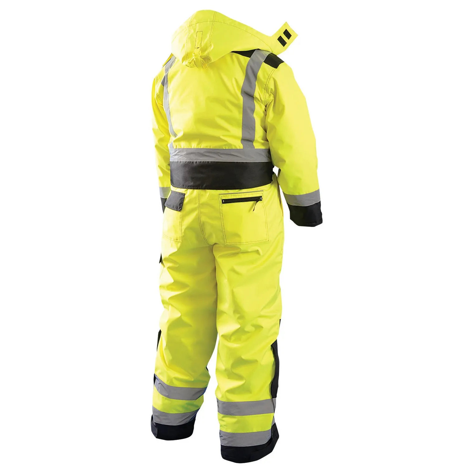 OccuNomix High Visibility Winter Premium Waterproof Cold Weather Coverall - Yellow/Black - Type R Class 3 - LUX-WCVL