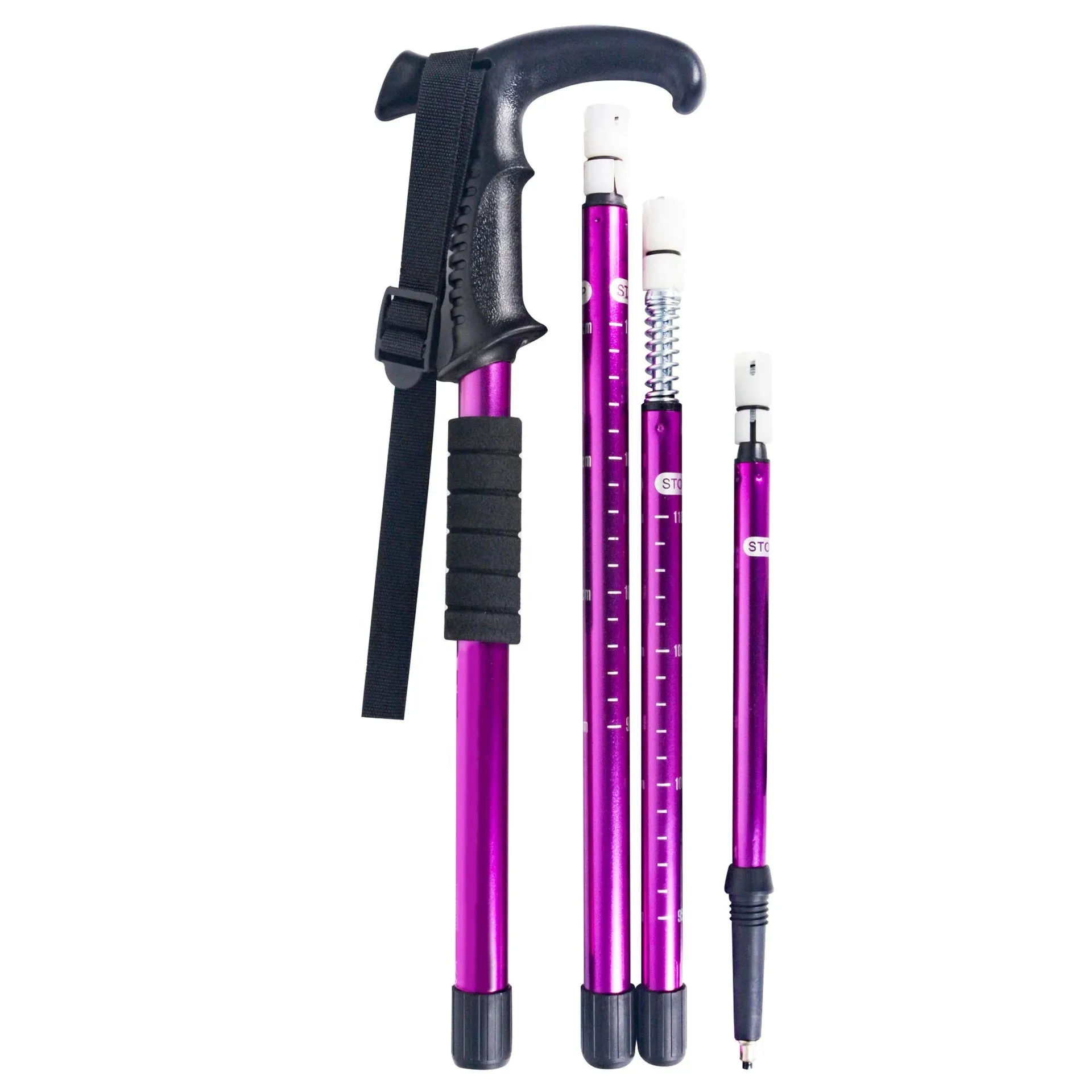 Outdoor trekking pole multi-functional Aluminum Telescopic Anti Shock Hiking Pole Walking Sticks Trekking Poles