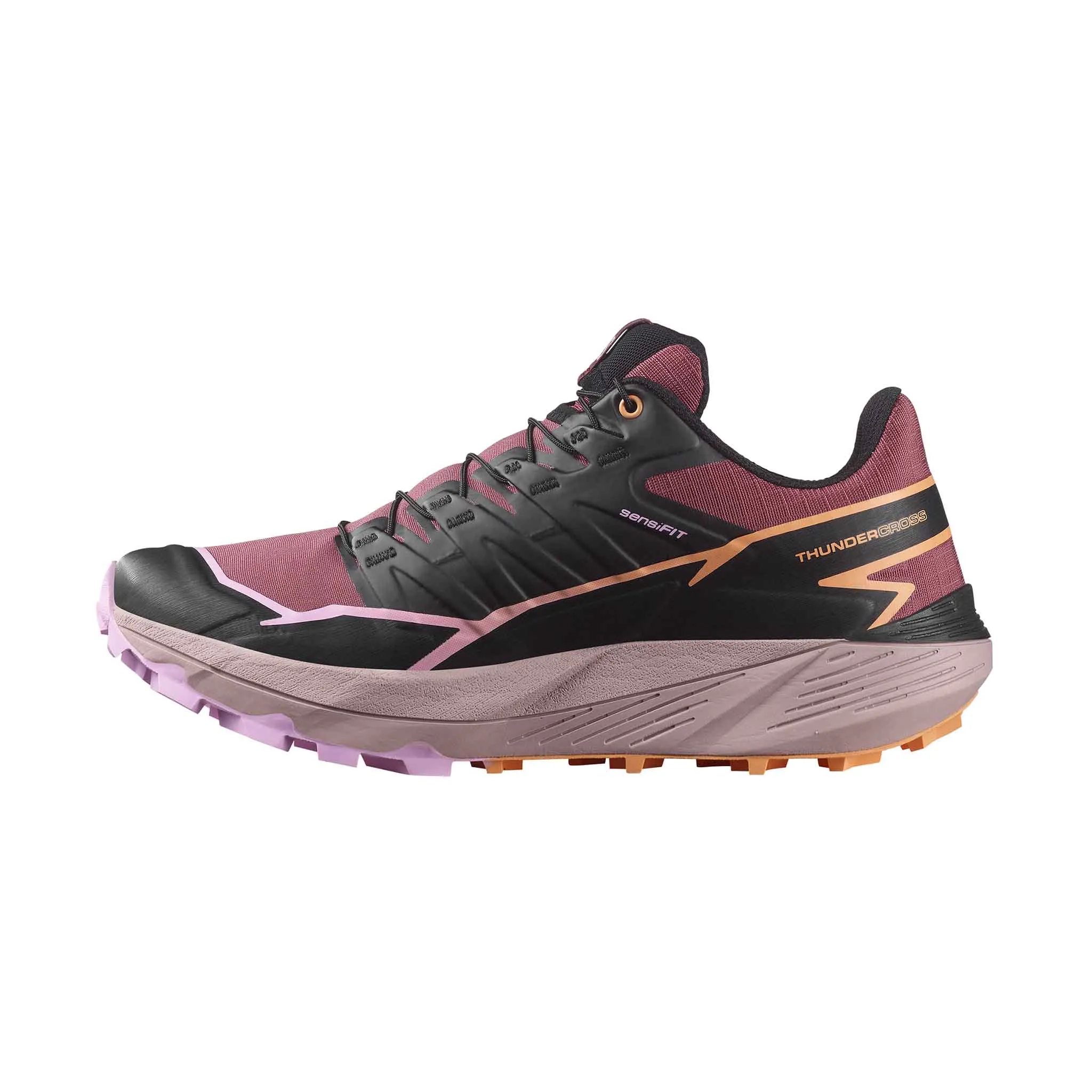 Salomon | Women's Thundercross Running Shoes - Nocturne/Black/Papaya