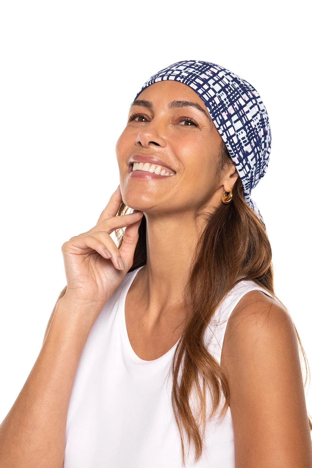 Sanibel Everyday Beach Bandana  |  Navy Gulf Stream Stripe