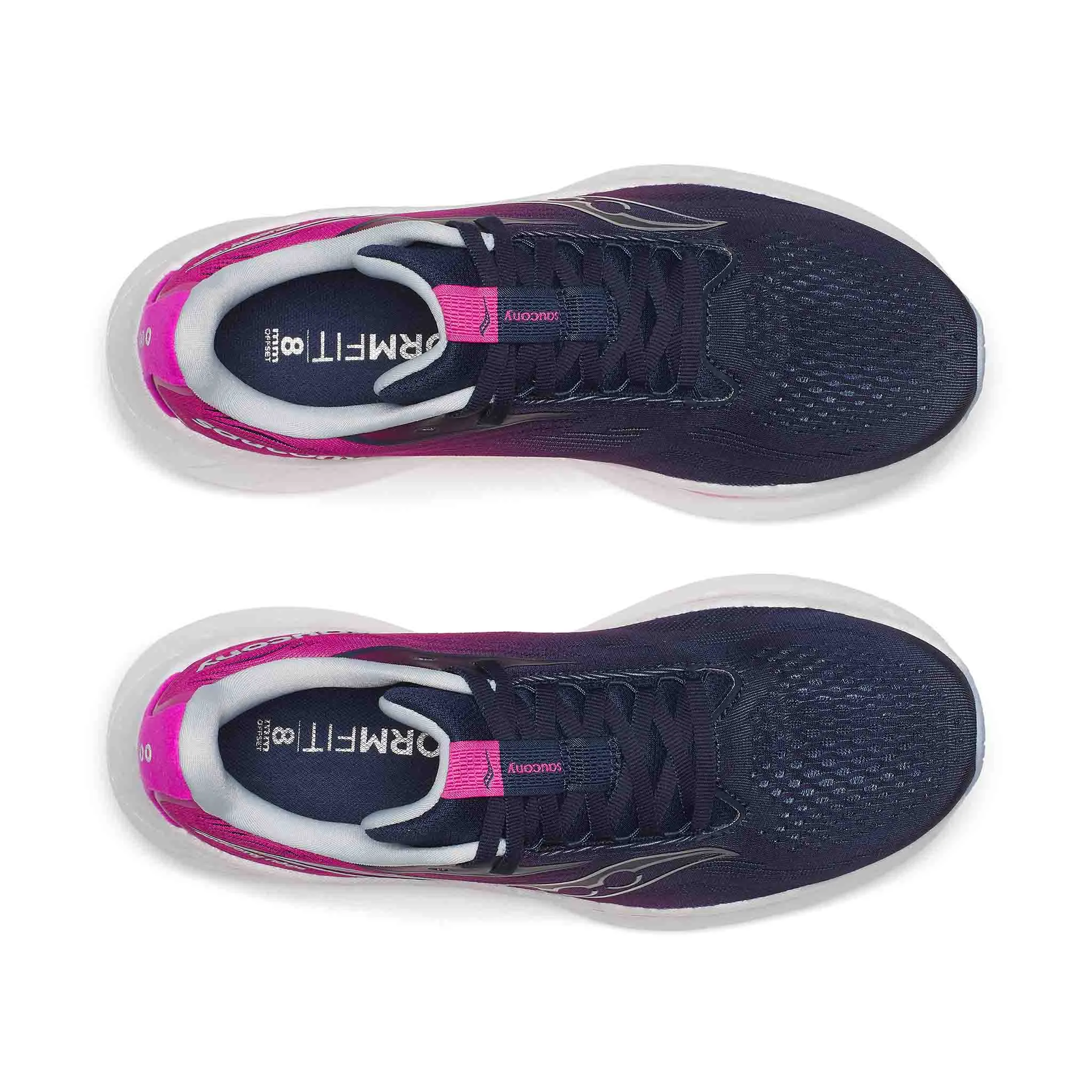 Saucony | Women's Ride 18 Running Shoes - Navy/Fuchsia