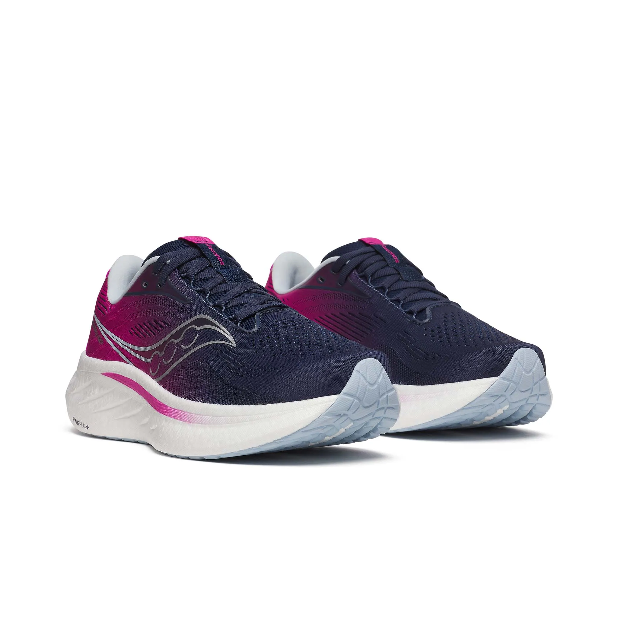 Saucony | Women's Ride 18 Running Shoes - Navy/Fuchsia