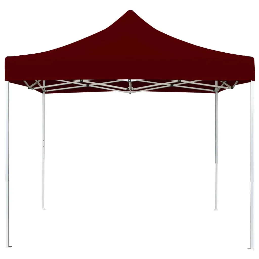 vidaXL Professional Folding Party Tent Aluminium 3x3 m Wine Red